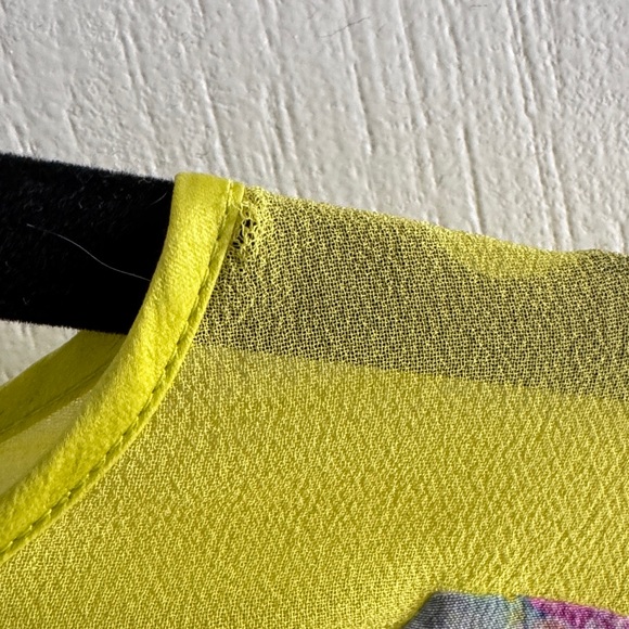 Karen Millen Yellow Multicolor High Low Dress - Picture 4 of 5